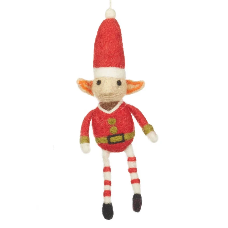 Elf Hanging Christmas Decorations by Felt So Good