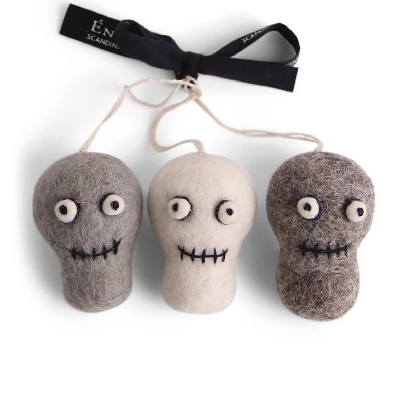 Skeleton Faces Hanging Halloween Decorations by Gry & Sif