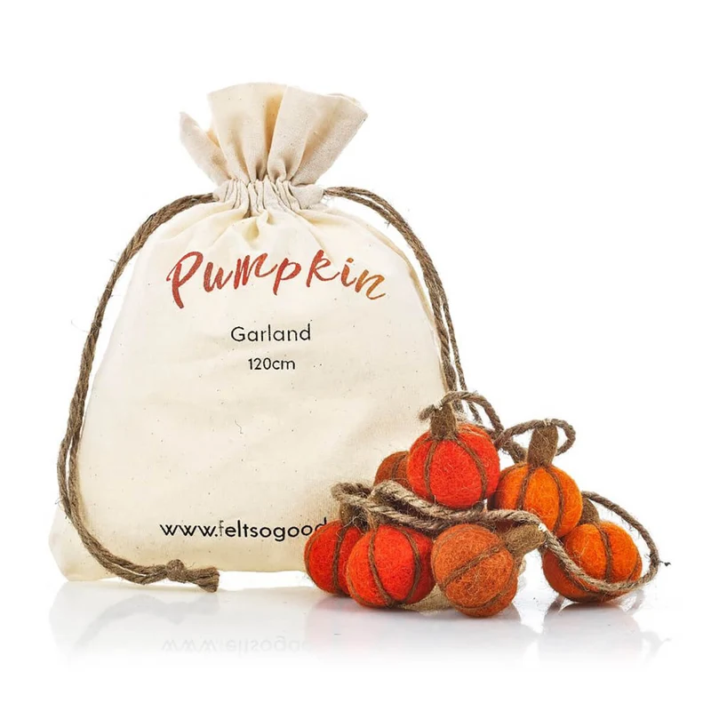Pumpkin Garland Halloween Decoration by Felt So Good