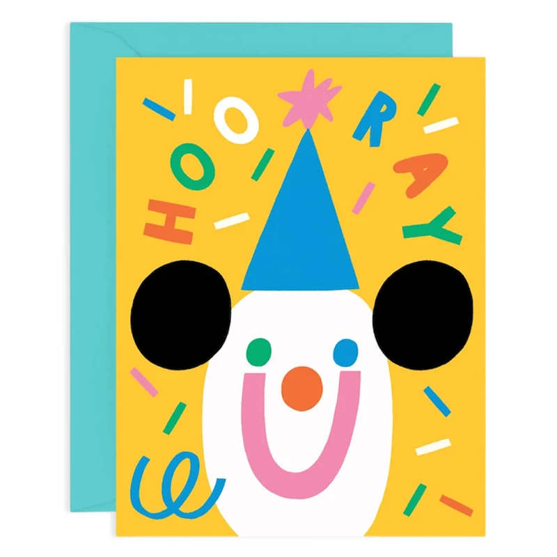 Hooray Confetti Greetings Card by Susie Hammer for Wrap