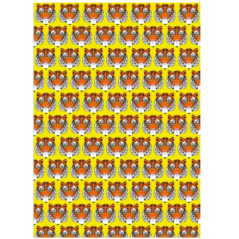 Tiger Face Gift Wrap by Bex Parkin for Earlybird Designs