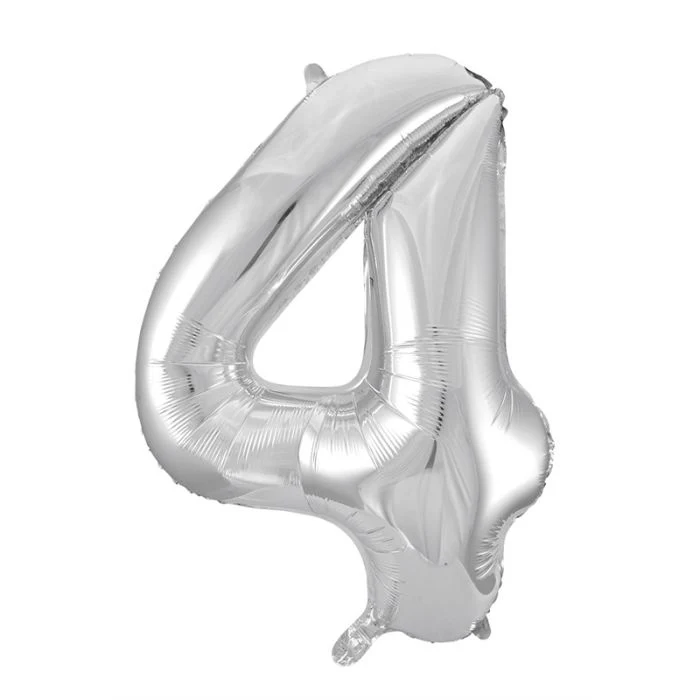 Tinka Folie Tallballonger 81 cm Sølv