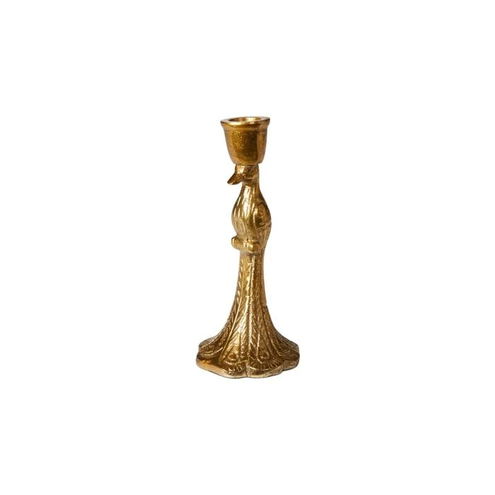 Ljusstake påfågel 18 cm hög