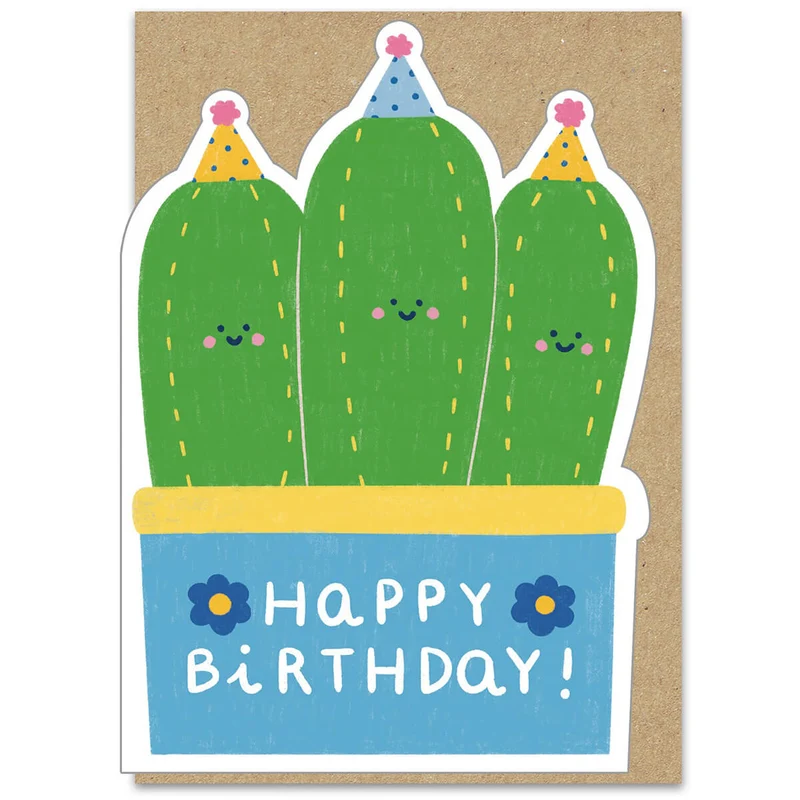 Cactus Club Birthday Greetings Card by Marylou Chalon for Stormy Knight
