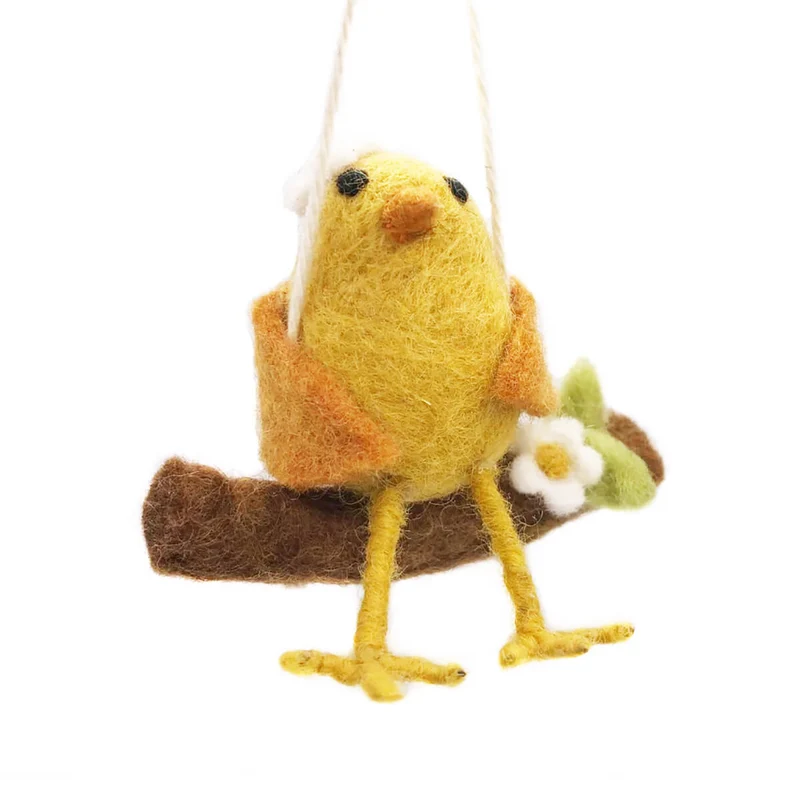 Easter Chick On A Swing Hanging Decoration by Amica