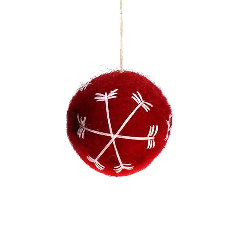 Snowflake Baubles Hanging Christmas Decorations by Felt So Good