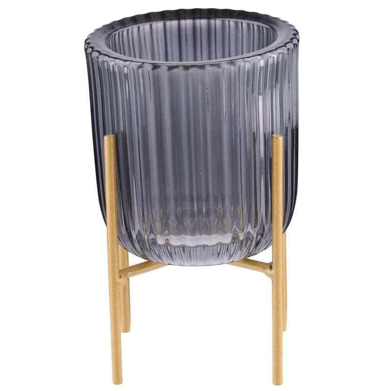 Telysholder i Glass med Stativ | Elegant og Moderne Design