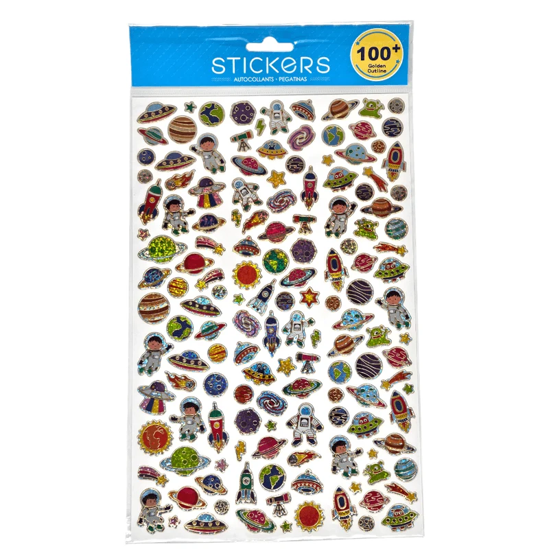 Klistremerker Universet Glinsende 100stk