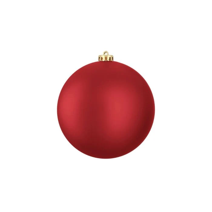 Stor julkula matt mörkröd 15 cm i dia