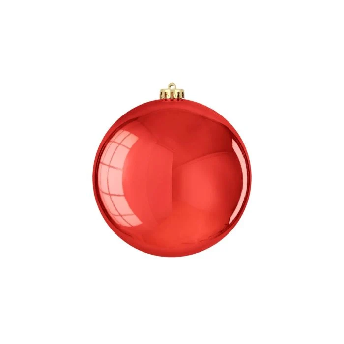 Stor julkula blank röd 15 cm i dia