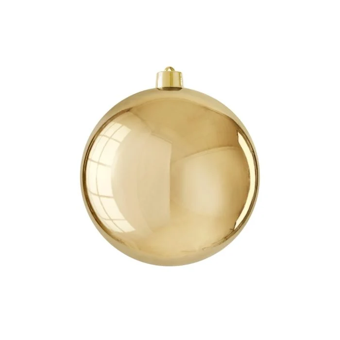 Stor julgranskula blank guld 20 cm i dia