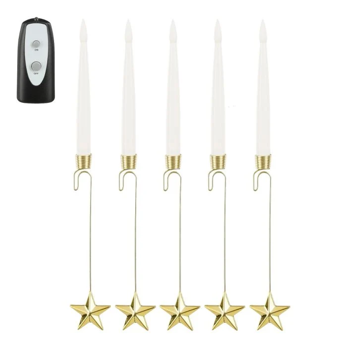 LED-ljus till julgranen med stjärnor 5-pack