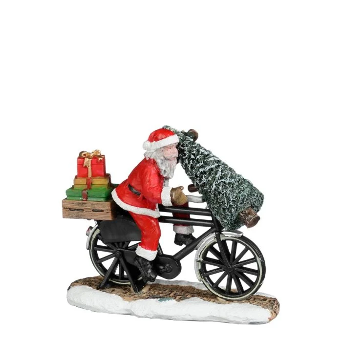 Luville Jultomten på cykel