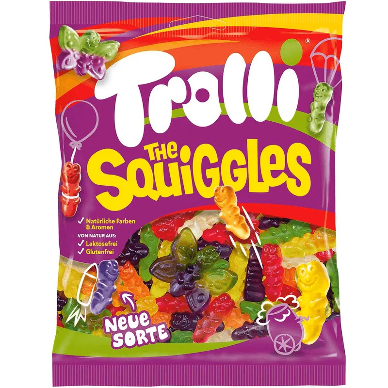 Trolli The Squiggles 200g | Vingummimarker med fruktsmak