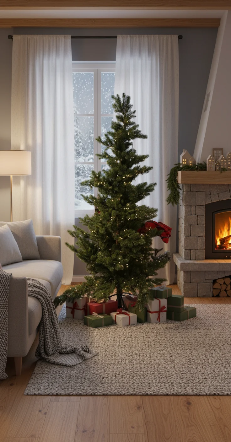 Kunstig juletre Gran - 210 cm - med fot