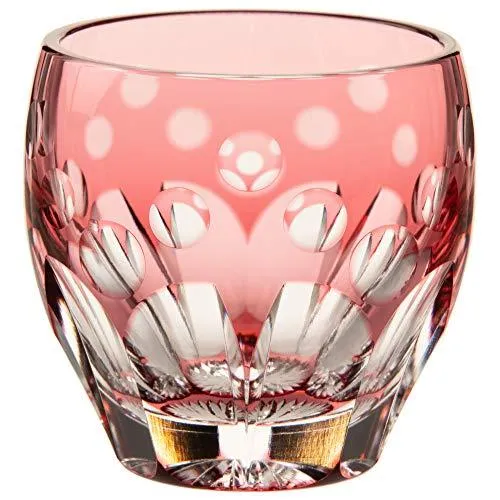 Kagami Kristall Edo Kiriko Glas Röd T535-2683CAU