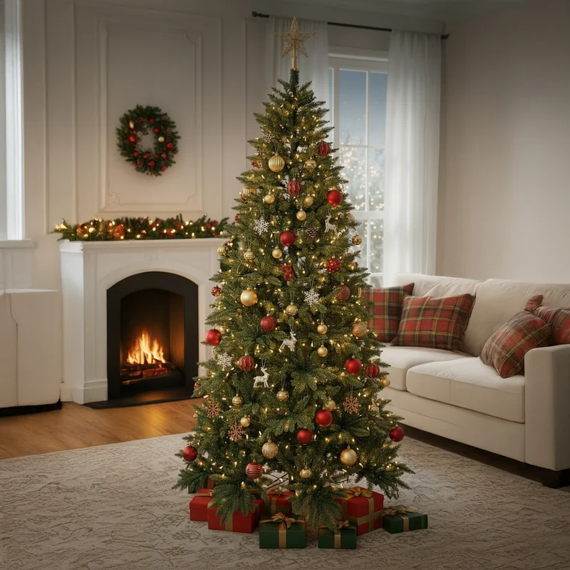 Kunstig Juletre Premium 210 cm - Fyldig med Fot