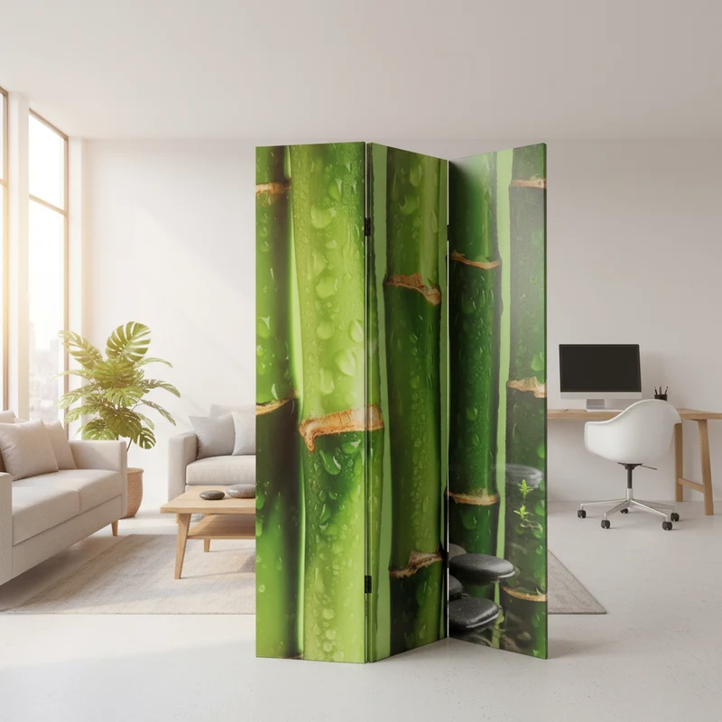 Bambus Romdeler 180x120cm - Elegant Skillevegg for bedriften eller hjemmet