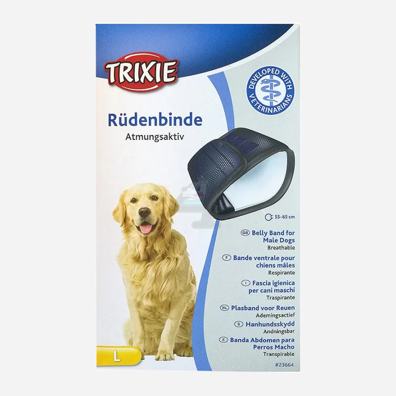 Trixie Magebelte for Hannhund - Bleie med 3 Absorberende Innlegg