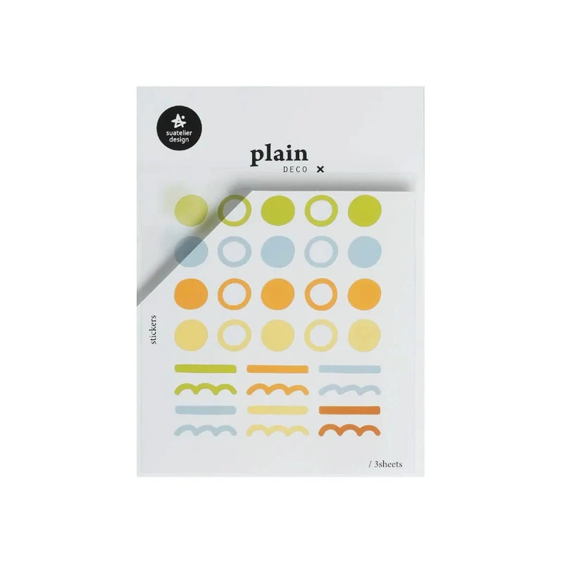 Number 67 Plain Series Stickers by Suatelier