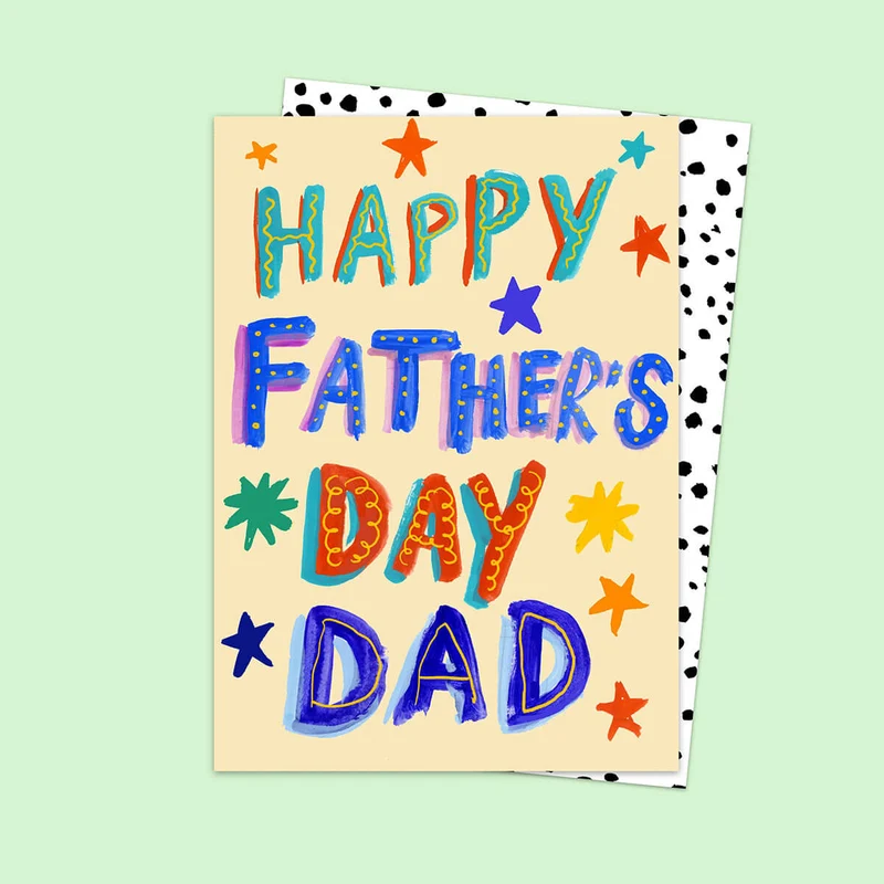 Happy Father's Day Dad Greetings Card by Eleanor Bowmer
