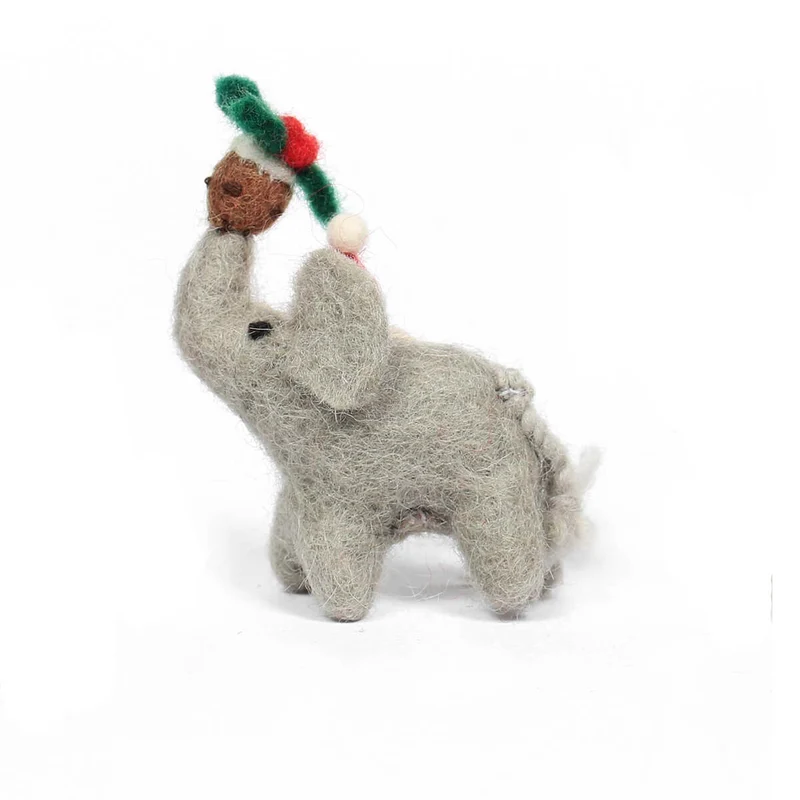 Elephant Balancing Trio Hanging Christmas Decoration by Amica