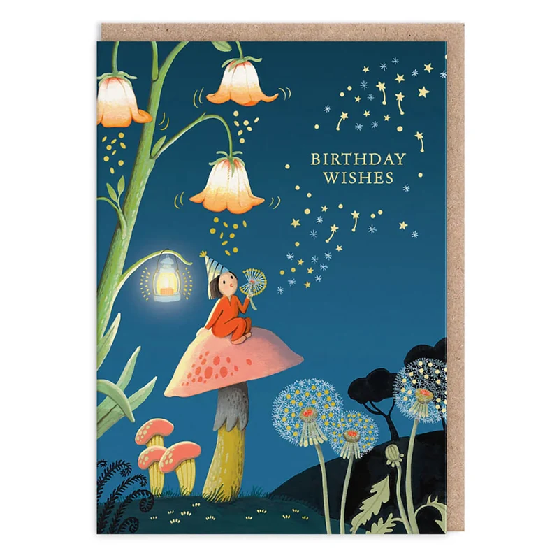 Dandelion Night Birthday Greetings Card by Joo Joo Paper