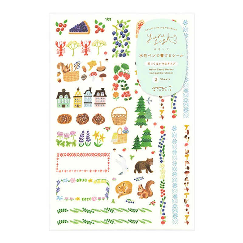 Scandinavia Yuru Log Stickers by Midori