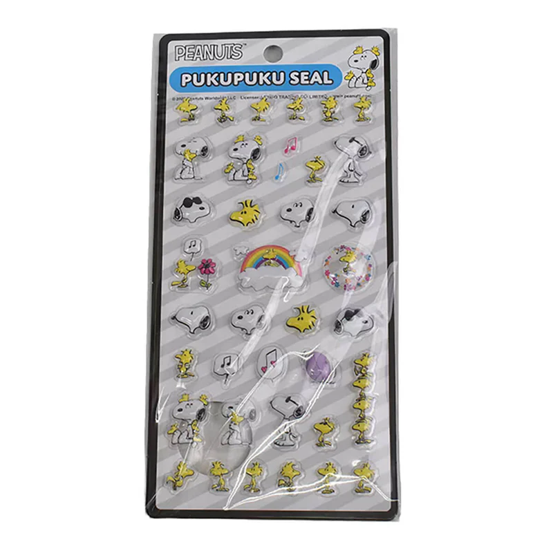 Snoopy & Woodstock Pukupuku Puffy Seal Stickers by Peanuts