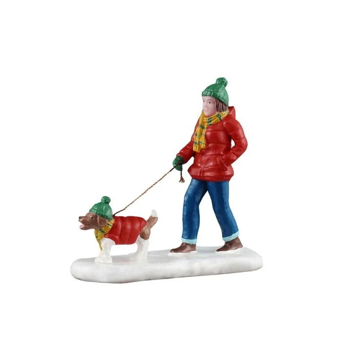En snöig promenad