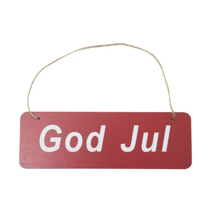 Skylt med God Jul