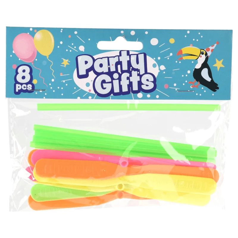 Party Gifts - 8stk Flygende Propeller