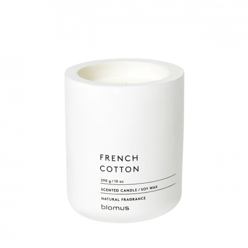 Doftljus Fraga french cotton ø9 cm lily white