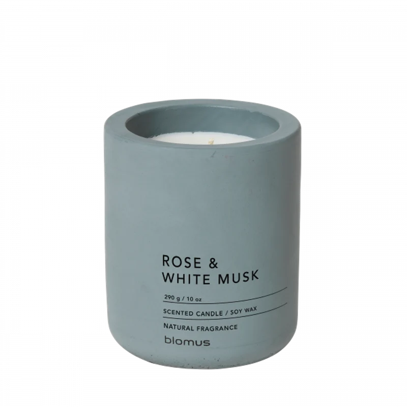 Doftljus Fraga rose white musk ø9 cm flint stone