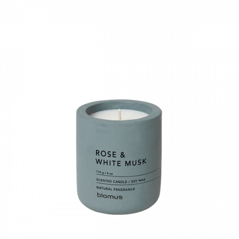 Doftljus Fraga rose white musk ø6 cm flint stone