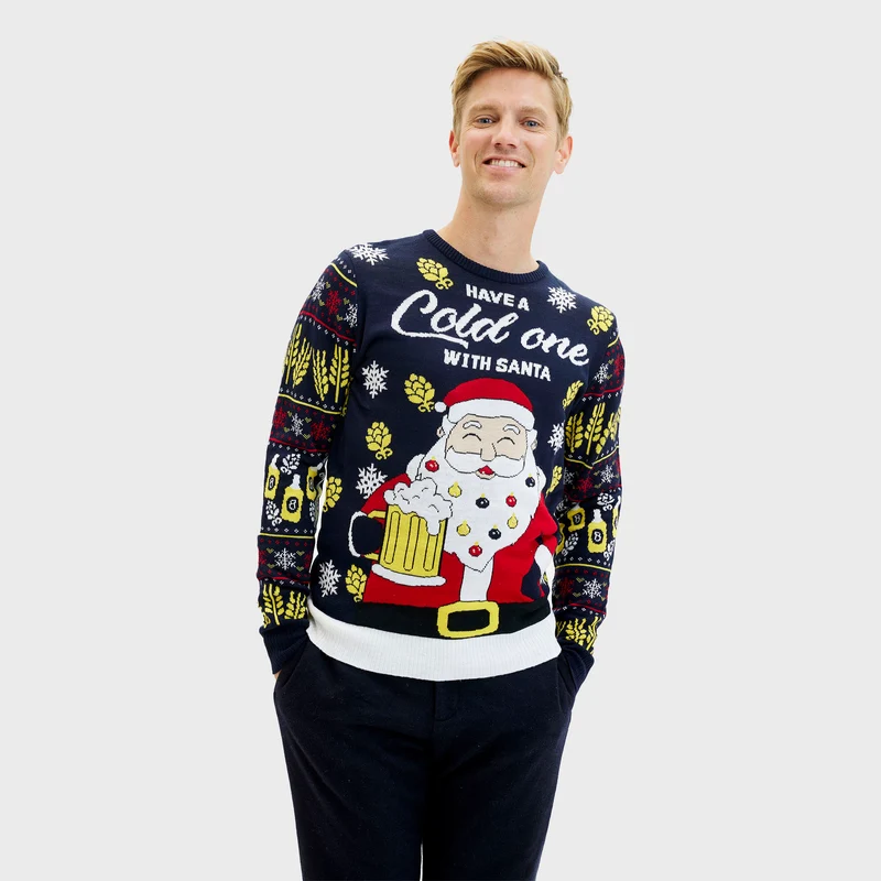 Have A Cold One With Santa med lys - Herre