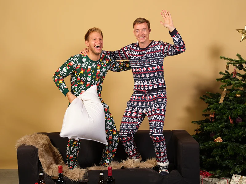 Julepyjamas Navy - Herre.