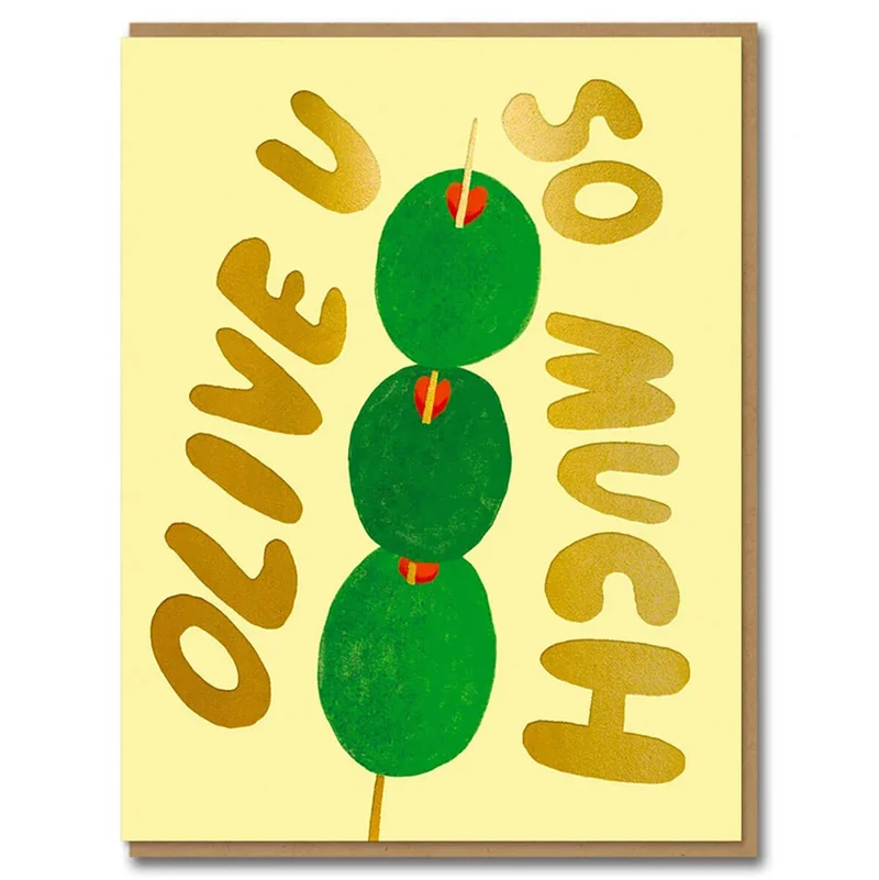 Olive Juice Greetings Card by Carolyn Suzuki for 1973