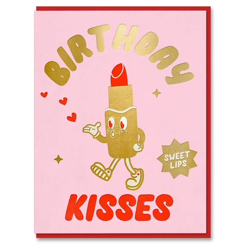 Lipstick Birthday Greetings Card by The Toonies for 1973
