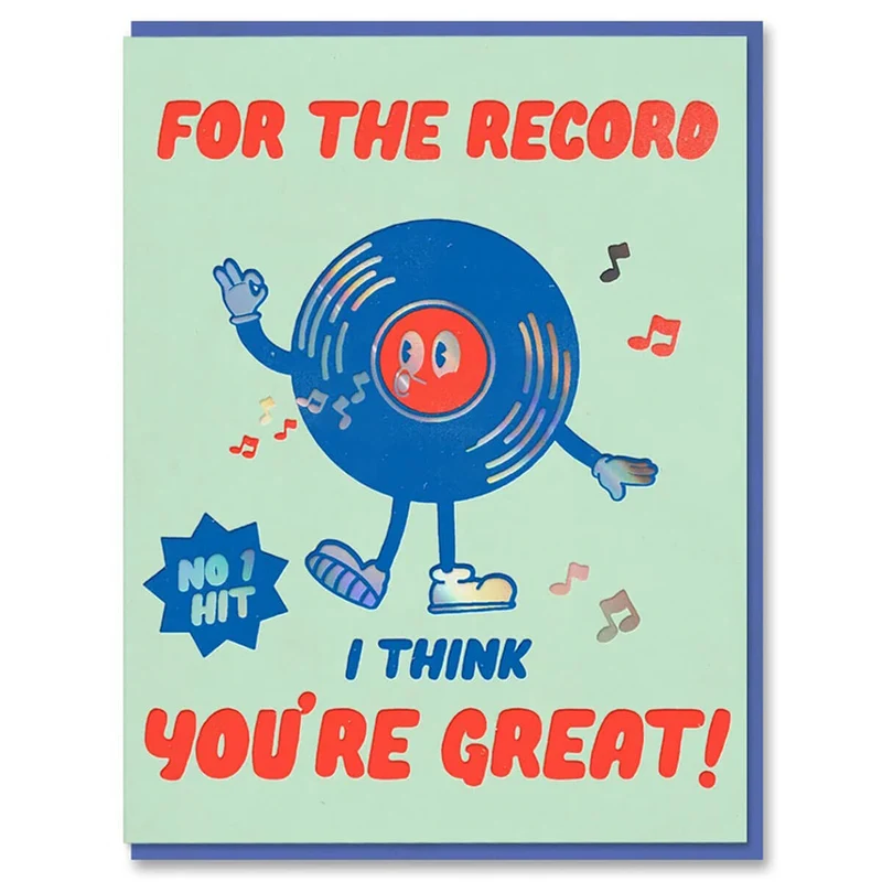 Record Greetings Card by The Toonies for 1973