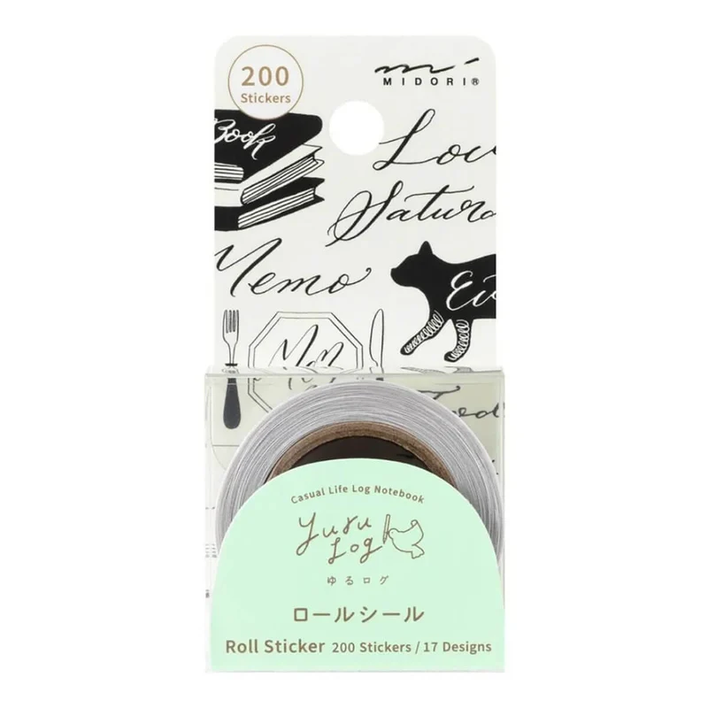 Calligraphy Yuru Log Roll Stickers by Midori
