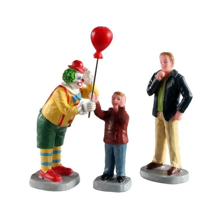 Vänlig clown set om 3