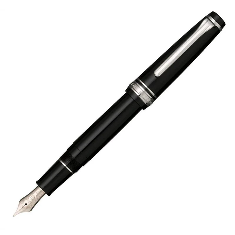 Sailor reservoarpenna Professional Gear Slim Silver Black Medium Fine 11-1222-320