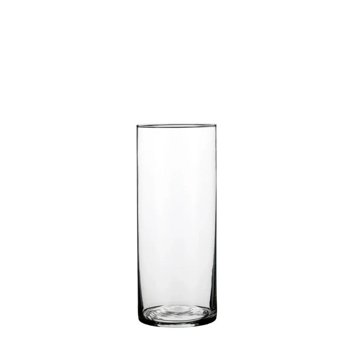 Cylinder glasvas 30 cm hög 12 cm i dia