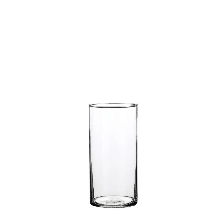 Cylinder glasvas 25 cm hög 12 cm i dia