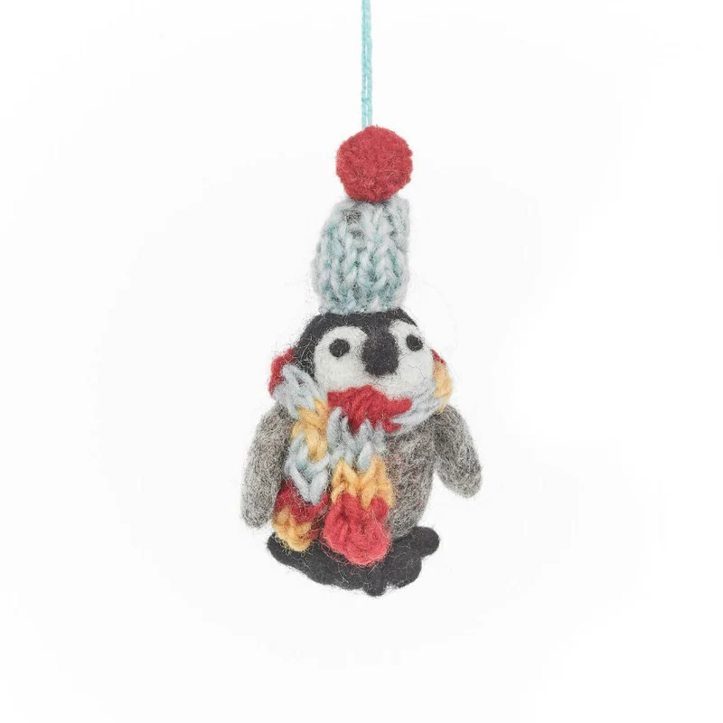 Frosty Penguins Hanging Christmas Decoration by Felt So Good