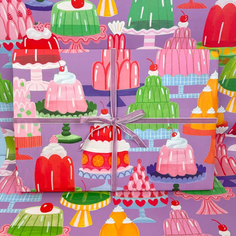 Lilac Jelly Gift Wrap by Ickaprint
