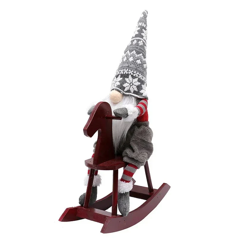 Riding Faceless Christmas Doll Decorations Ornaments