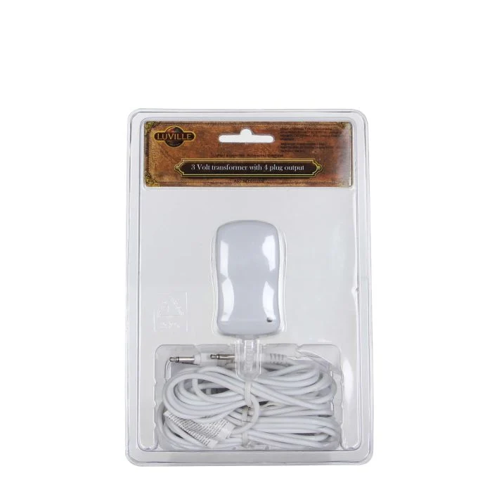 Luville 3 volt adapter med 4 uttag