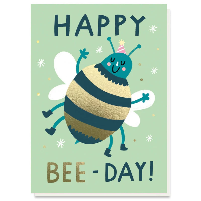 Buzzy Bee Birthday Greetings Card by Stormy Knight
